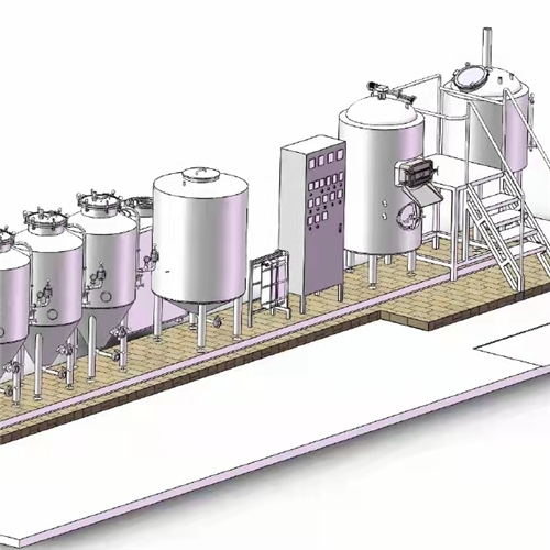 啤酒發酵系統三維圖